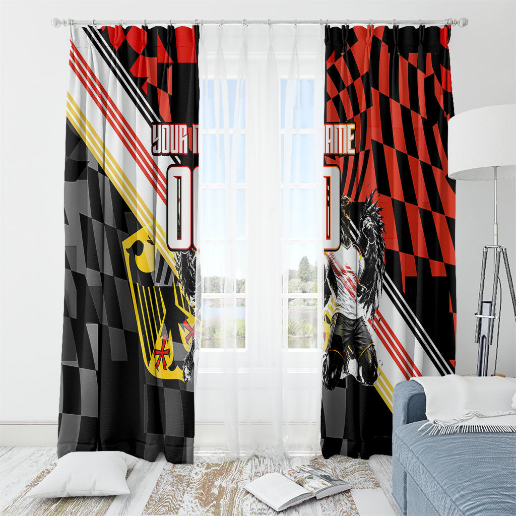 Personalized Germany Football Window Curtain Deutschland Power Eagle Mascot - Championship Spirit