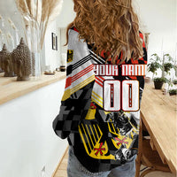 Personalized Germany Football Women Casual Shirt Deutschland Power Eagle Mascot - Championship Spirit