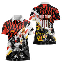 Personalized Germany Football Women Polo Shirt Deutschland Power Eagle Mascot - Championship Spirit