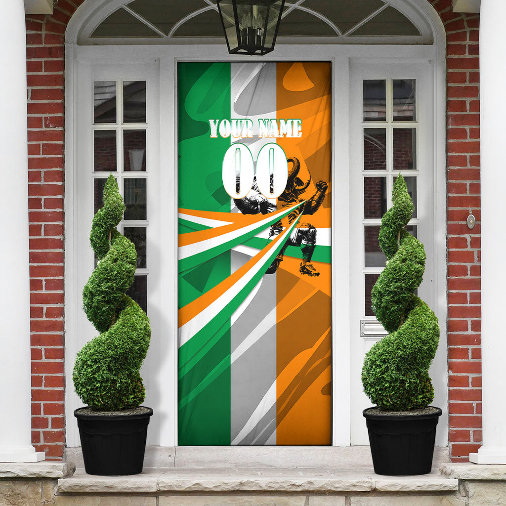 Personalized Ivory Coast Football Elephant Champion Door Cover Cote d Ivoire Flag Colors Heritage