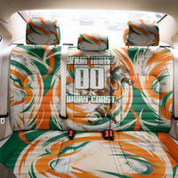 Personalized Ivory Coast Football Back Car Seat Cover Les Elephants Swirl Pattern Heritage Mascot Art