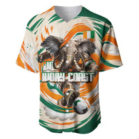 Personalized Ivory Coast Football Baseball Jersey Les Elephants Swirl Pattern Heritage Mascot Art