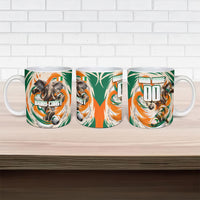 Personalized Ivory Coast Football Ceramic Mug Les Elephants Swirl Pattern Heritage Mascot Art