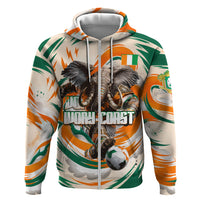 Personalized Ivory Coast Football Hoodie Les Elephants Swirl Pattern Heritage Mascot Art