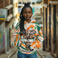 Personalized Ivory Coast Football Hoodie Les Elephants Swirl Pattern Heritage Mascot Art