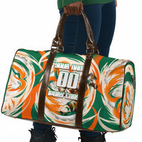 Personalized Ivory Coast Football Travel Bag Les Elephants Swirl Pattern Heritage Mascot Art