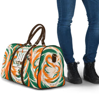 Personalized Ivory Coast Football Travel Bag Les Elephants Swirl Pattern Heritage Mascot Art