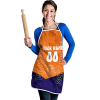 Personalized Netherlands Football Lion Apron Oranje Pride Holland National Flag Graffiti Art