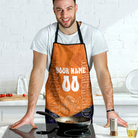 Personalized Netherlands Football Lion Apron Oranje Pride Holland National Flag Graffiti Art