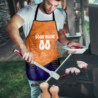 Personalized Netherlands Football Lion Apron Oranje Pride Holland National Flag Graffiti Art