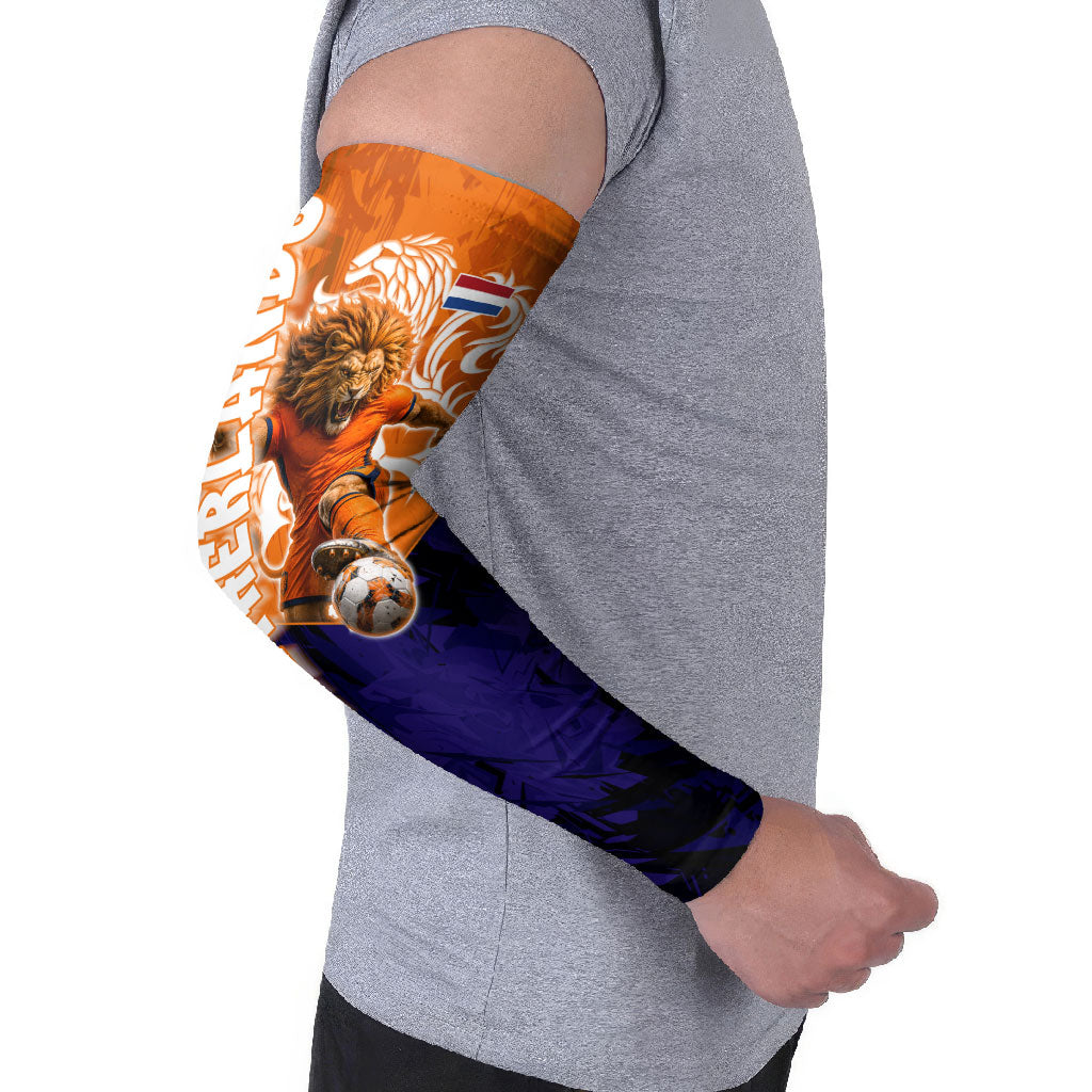 Personalized Netherlands Football Lion Arm Sleeves Oranje Pride Holland National Flag Graffiti Art