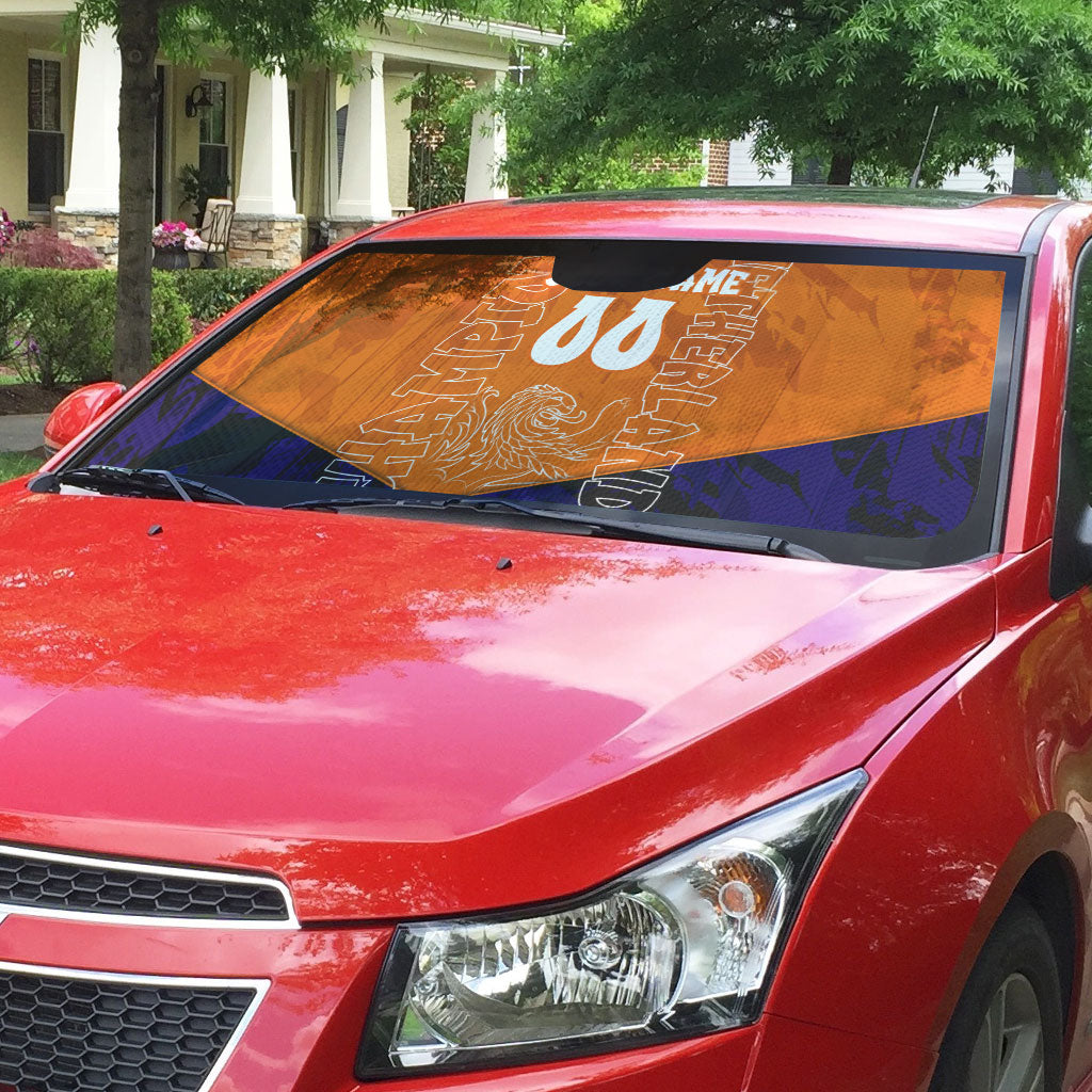 Personalized Netherlands Football Lion Auto Sun Shade Oranje Pride Holland National Flag Graffiti Art