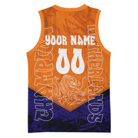 Personalized Netherlands Football Lion Basketball Jersey Oranje Pride Holland National Flag Graffiti Art