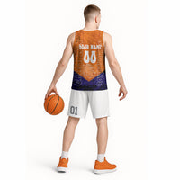 Personalized Netherlands Football Lion Basketball Jersey Oranje Pride Holland National Flag Graffiti Art