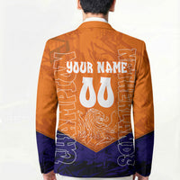 Personalized Netherlands Football Lion Blazer Oranje Pride Holland National Flag Graffiti Art