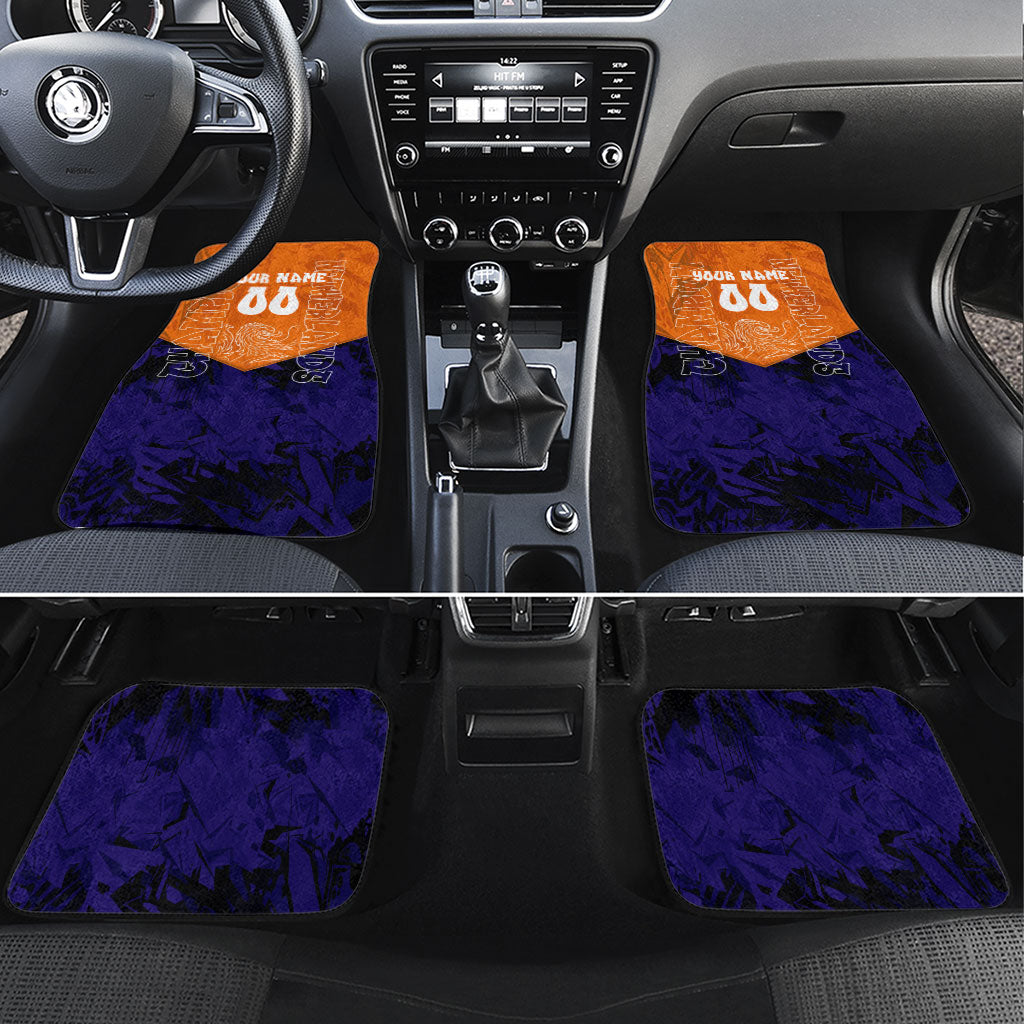 Personalized Netherlands Football Lion Car Mats Oranje Pride Holland National Flag Graffiti Art