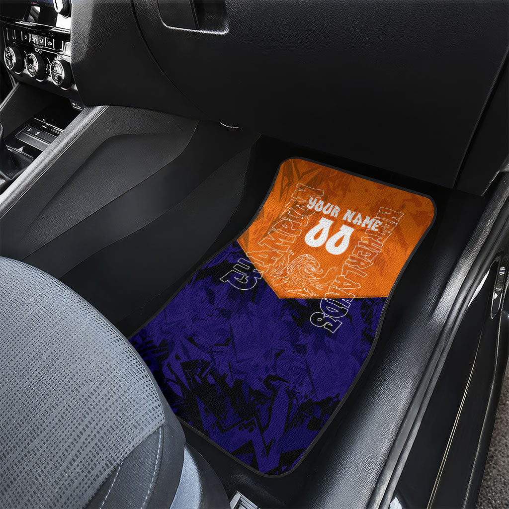 Personalized Netherlands Football Lion Car Mats Oranje Pride Holland National Flag Graffiti Art