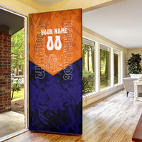Personalized Netherlands Football Lion Door Cover Oranje Pride Holland National Flag Graffiti Art