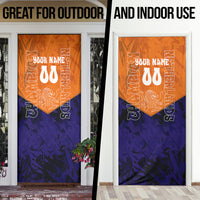 Personalized Netherlands Football Lion Door Cover Oranje Pride Holland National Flag Graffiti Art
