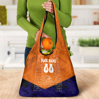 Personalized Netherlands Football Lion Grocery Bag Oranje Pride Holland National Flag Graffiti Art