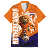 Personalized Netherlands Football Lion Hawaiian Shirt Oranje Pride Holland National Flag Graffiti Art