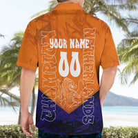 Personalized Netherlands Football Lion Hawaiian Shirt Oranje Pride Holland National Flag Graffiti Art