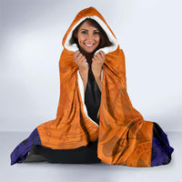 Personalized Netherlands Football Lion Hooded Blanket Oranje Pride Holland National Flag Graffiti Art