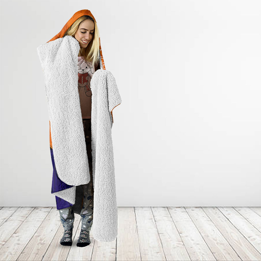 Personalized Netherlands Football Lion Hooded Blanket Oranje Pride Holland National Flag Graffiti Art