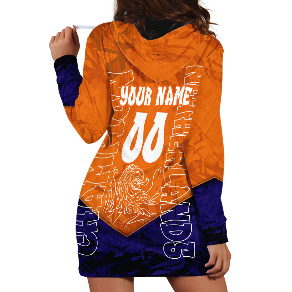 Personalized Netherlands Football Lion Hoodie Dress Oranje Pride Holland National Flag Graffiti Art