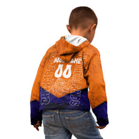 Personalized Netherlands Football Lion Kid Hoodie Oranje Pride Holland National Flag Graffiti Art