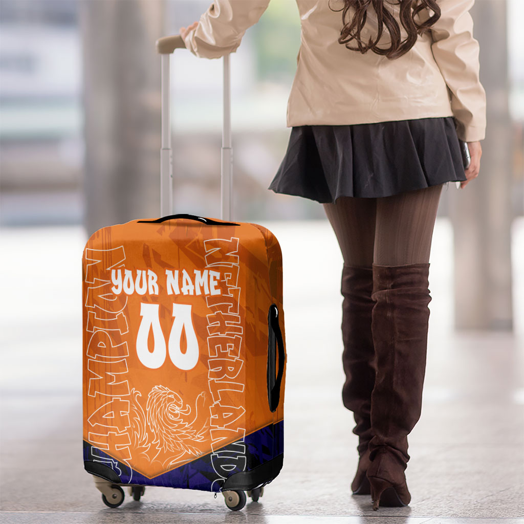 Personalized Netherlands Football Lion Luggage Cover Oranje Pride Holland National Flag Graffiti Art