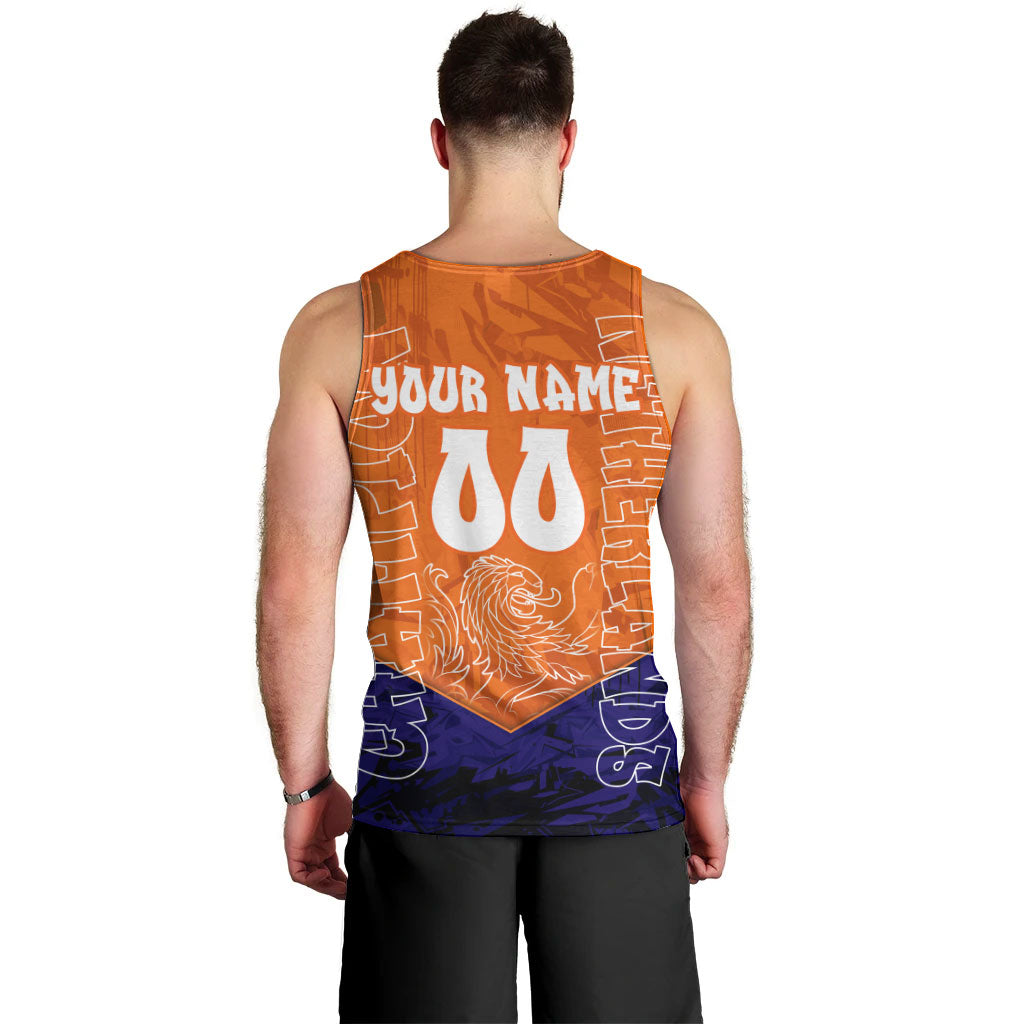 Personalized Netherlands Football Lion Men Tank Top Oranje Pride Holland National Flag Graffiti Art