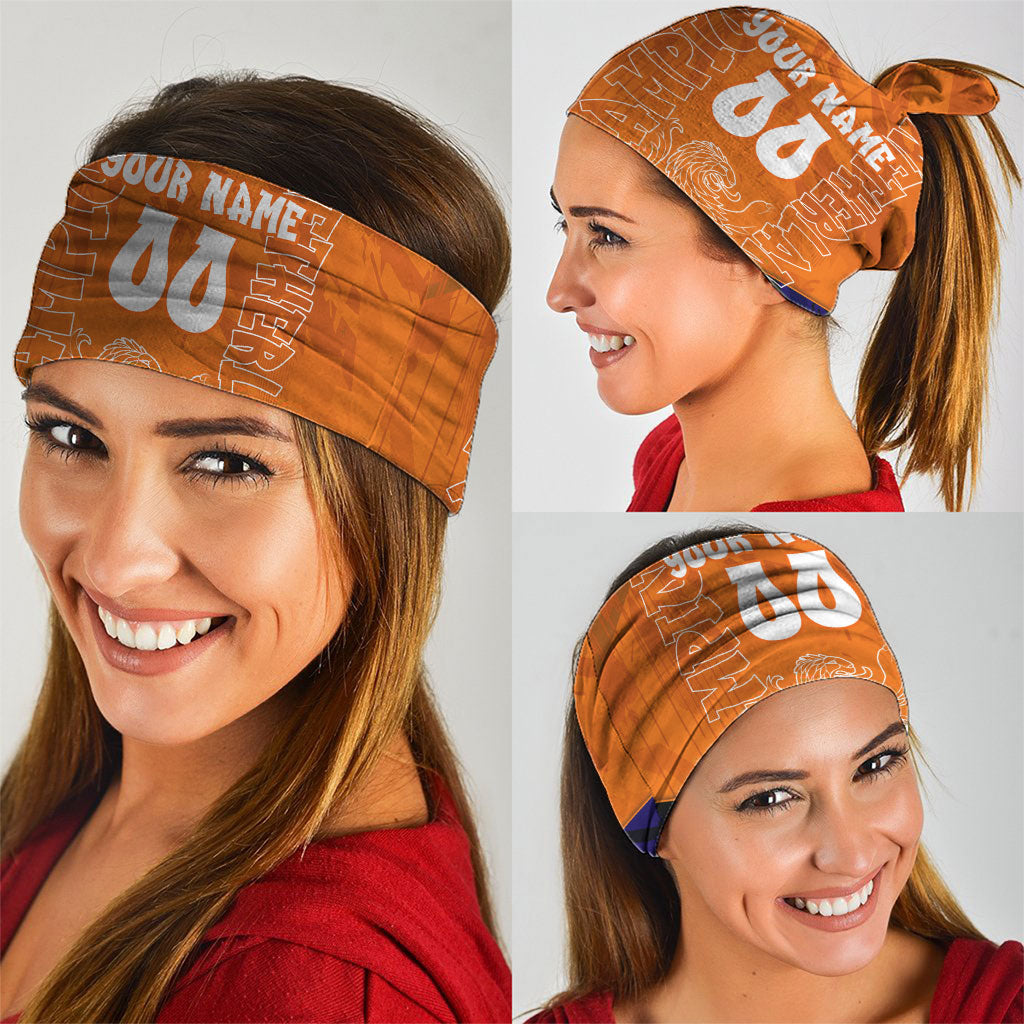 Personalized Netherlands Football Lion Neck Gaiter Oranje Pride Holland National Flag Graffiti Art