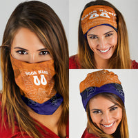 Personalized Netherlands Football Lion Neck Gaiter Oranje Pride Holland National Flag Graffiti Art