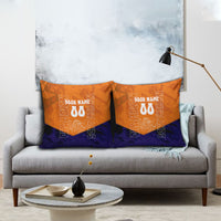Personalized Netherlands Football Lion Pillow Cover Oranje Pride Holland National Flag Graffiti Art