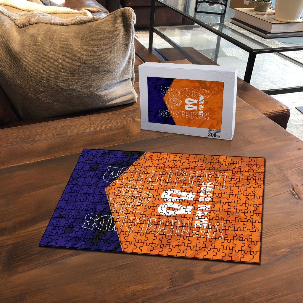 Personalized Netherlands Football Lion Puzzle Oranje Pride Holland National Flag Graffiti Art
