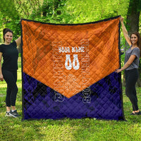 Personalized Netherlands Football Lion Quilt Oranje Pride Holland National Flag Graffiti Art