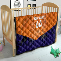 Personalized Netherlands Football Lion Quilt Oranje Pride Holland National Flag Graffiti Art