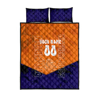 Personalized Netherlands Football Lion Quilt Bed Set Oranje Pride Holland National Flag Graffiti Art