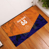 Personalized Netherlands Football Lion Rubber Doormat Oranje Pride Holland National Flag Graffiti Art