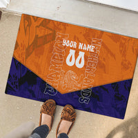 Personalized Netherlands Football Lion Rubber Doormat Oranje Pride Holland National Flag Graffiti Art