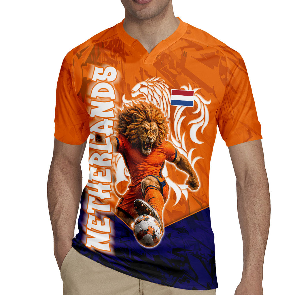 Personalized Netherlands Football Lion Rugby Jersey Oranje Pride Holland National Flag Graffiti Art