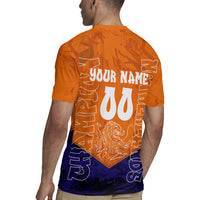 Personalized Netherlands Football Lion Rugby Jersey Oranje Pride Holland National Flag Graffiti Art
