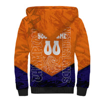 Personalized Netherlands Football Lion Sherpa Hoodie Oranje Pride Holland National Flag Graffiti Art