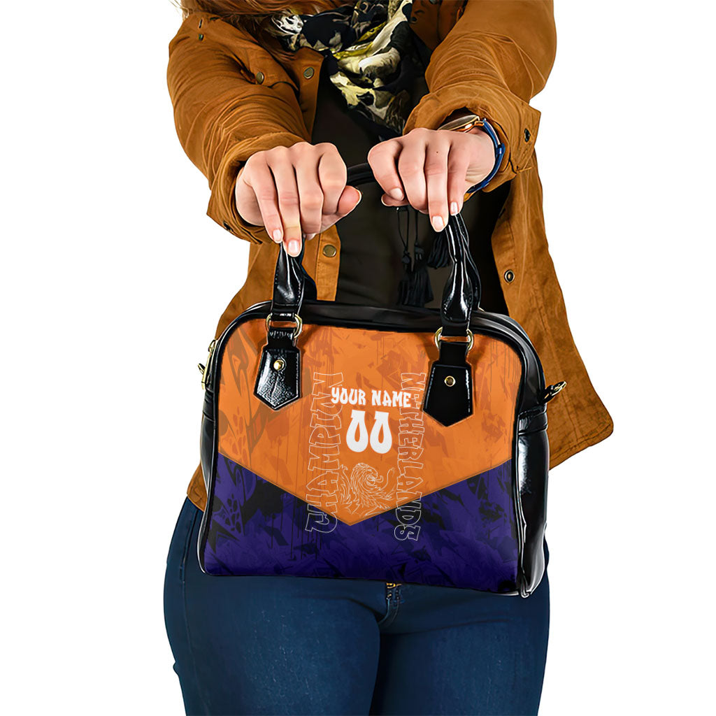 Personalized Netherlands Football Lion Shoulder Handbag Oranje Pride Holland National Flag Graffiti Art