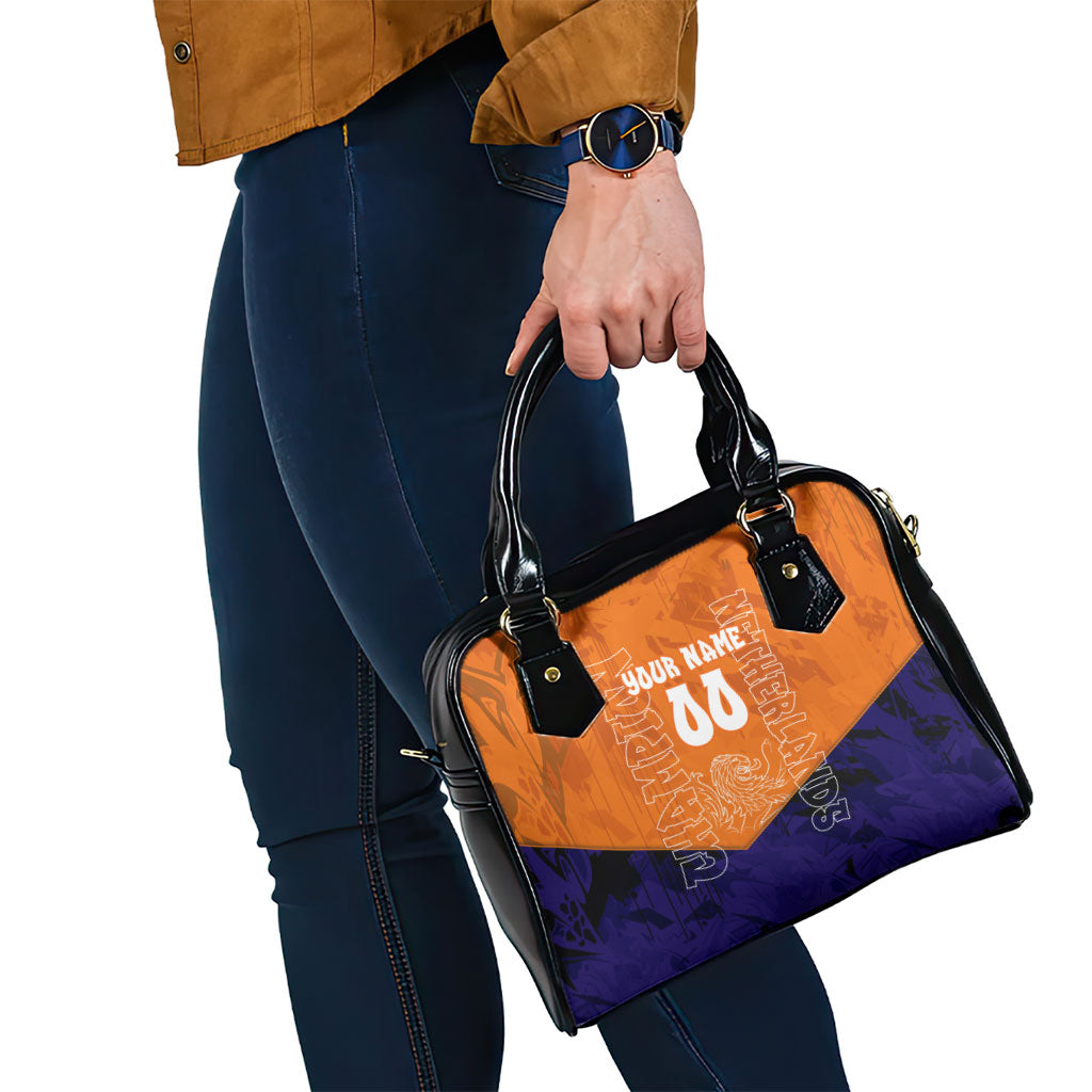 Personalized Netherlands Football Lion Shoulder Handbag Oranje Pride Holland National Flag Graffiti Art