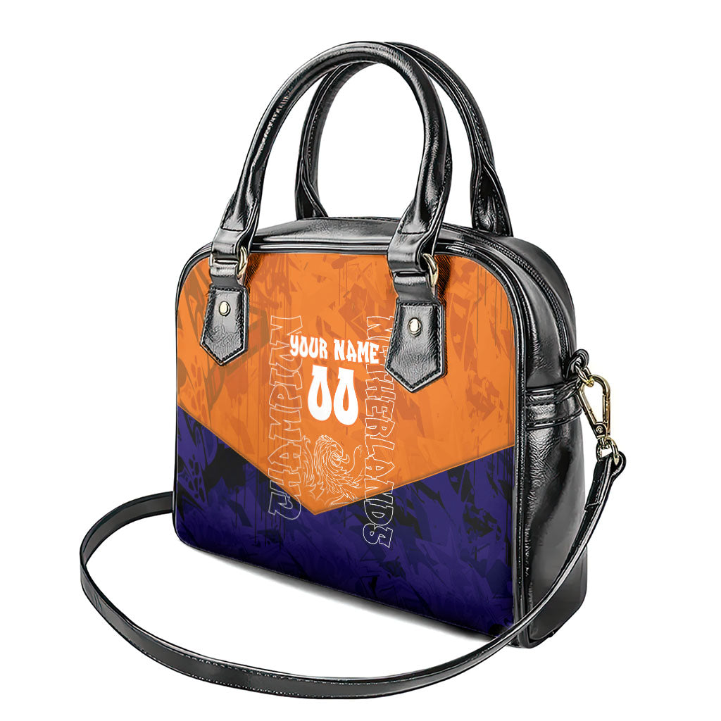 Personalized Netherlands Football Lion Shoulder Handbag Oranje Pride Holland National Flag Graffiti Art