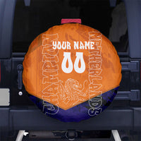 Personalized Netherlands Football Lion Spare Tire Cover Oranje Pride Holland National Flag Graffiti Art