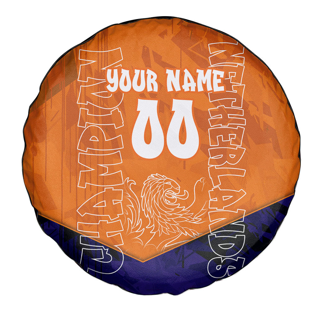 Personalized Netherlands Football Lion Spare Tire Cover Oranje Pride Holland National Flag Graffiti Art