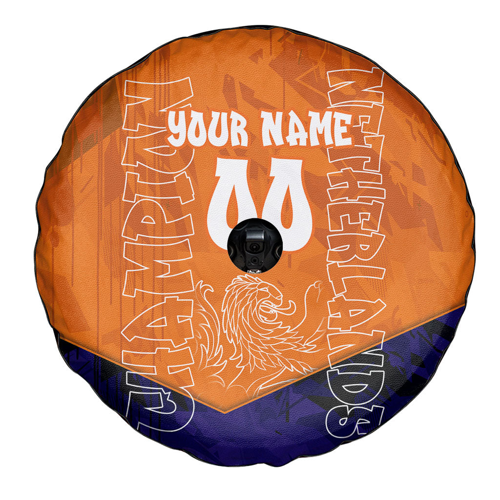 Personalized Netherlands Football Lion Spare Tire Cover Oranje Pride Holland National Flag Graffiti Art
